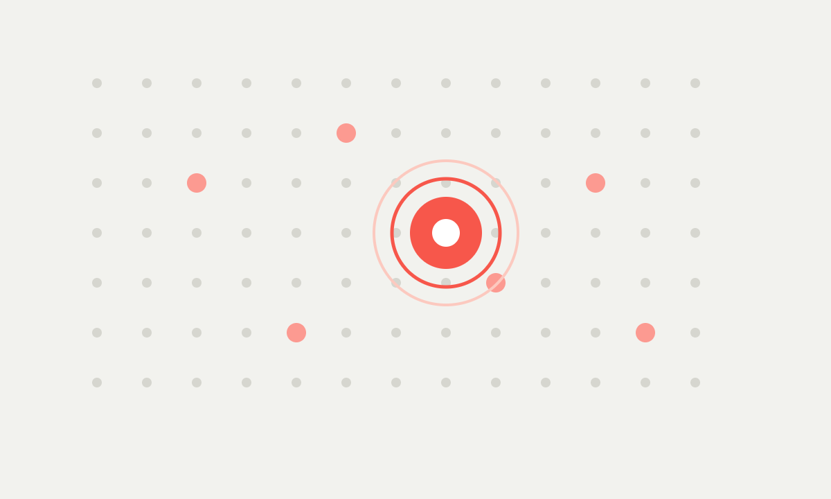 Dot map with store pins